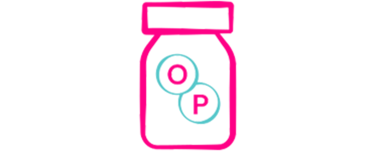 Ikona terapii łączącej estrogen i progesteron.