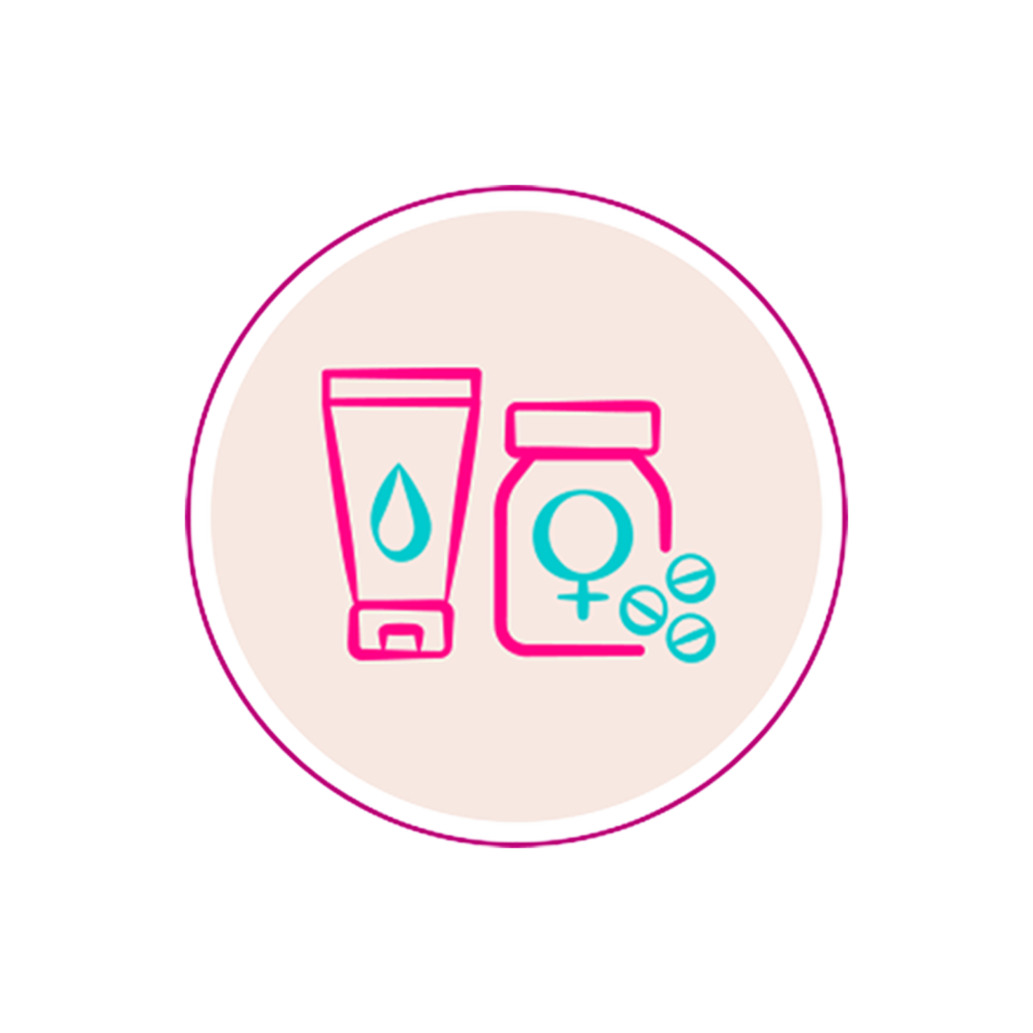 Ikona hormonalnej terapii menopauzalnej (HTM).